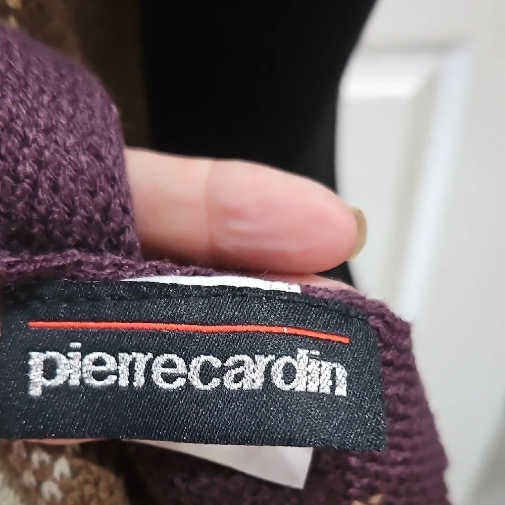 Pierre Cardin Purple and Brown Scarf